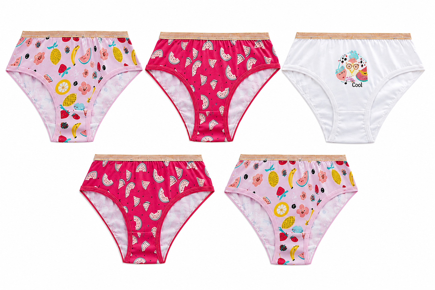 Infant Girl 5 Pack Of Briefs 2-6 Years