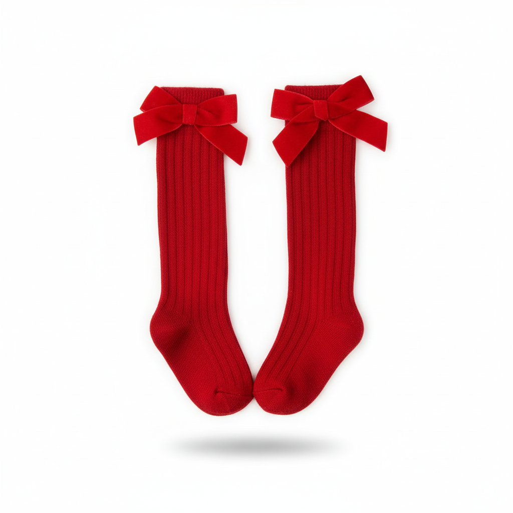 Girl's Bow Knee High Socks