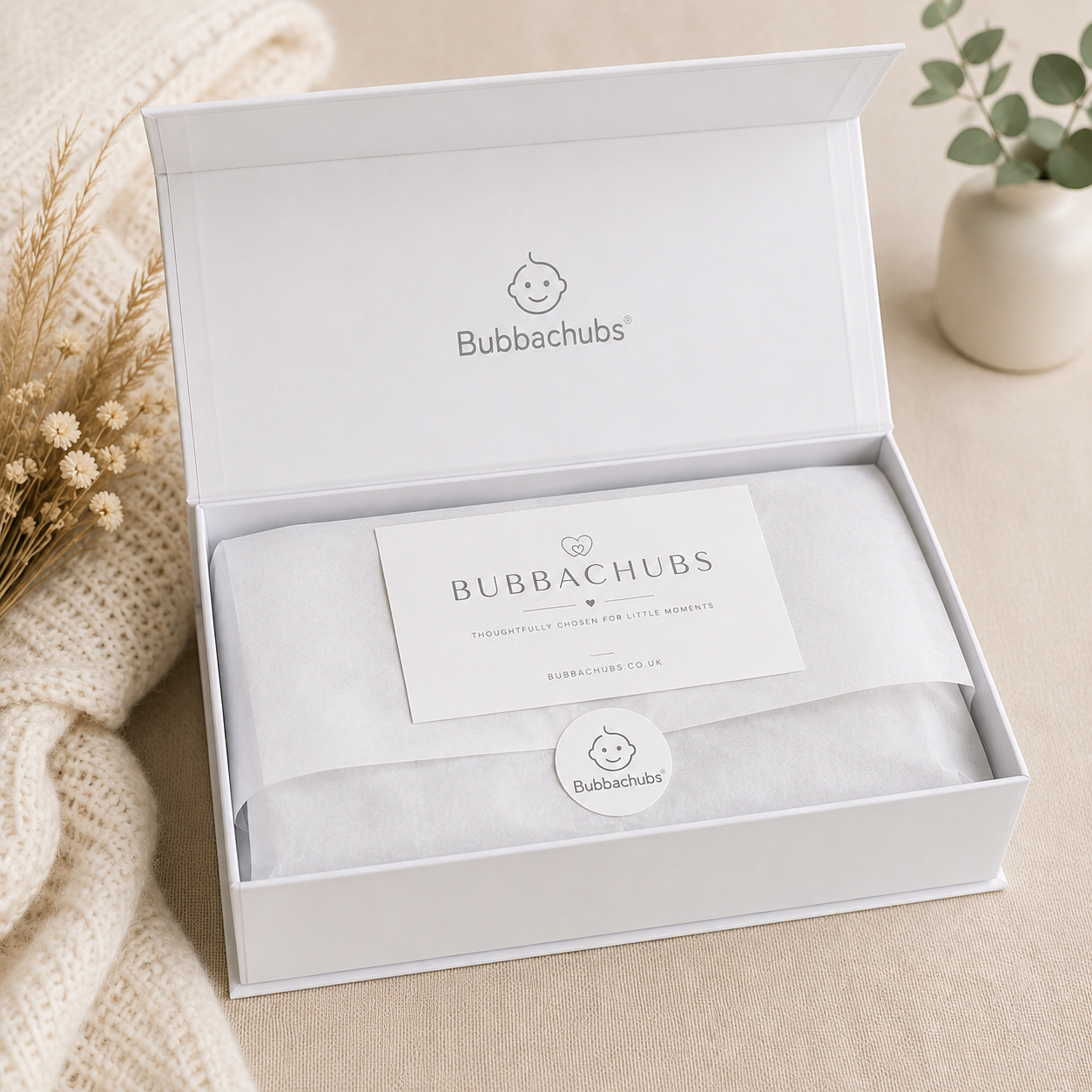 Bubbachubs Baby Grey Knitted Sweater & Leggings Gift Set with Silicone Teether – 3–6 Months