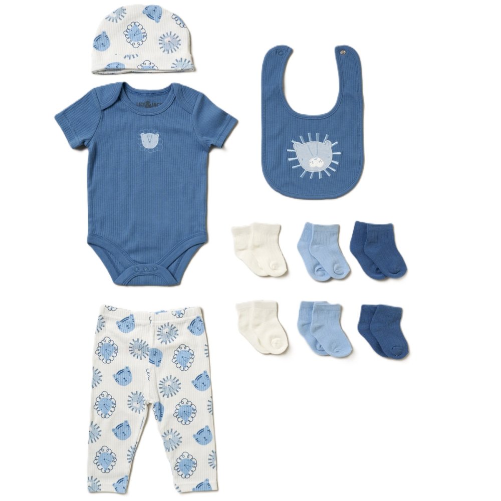 Baby Boys Lion 10 Piece Gift Set Newborn-6 Months