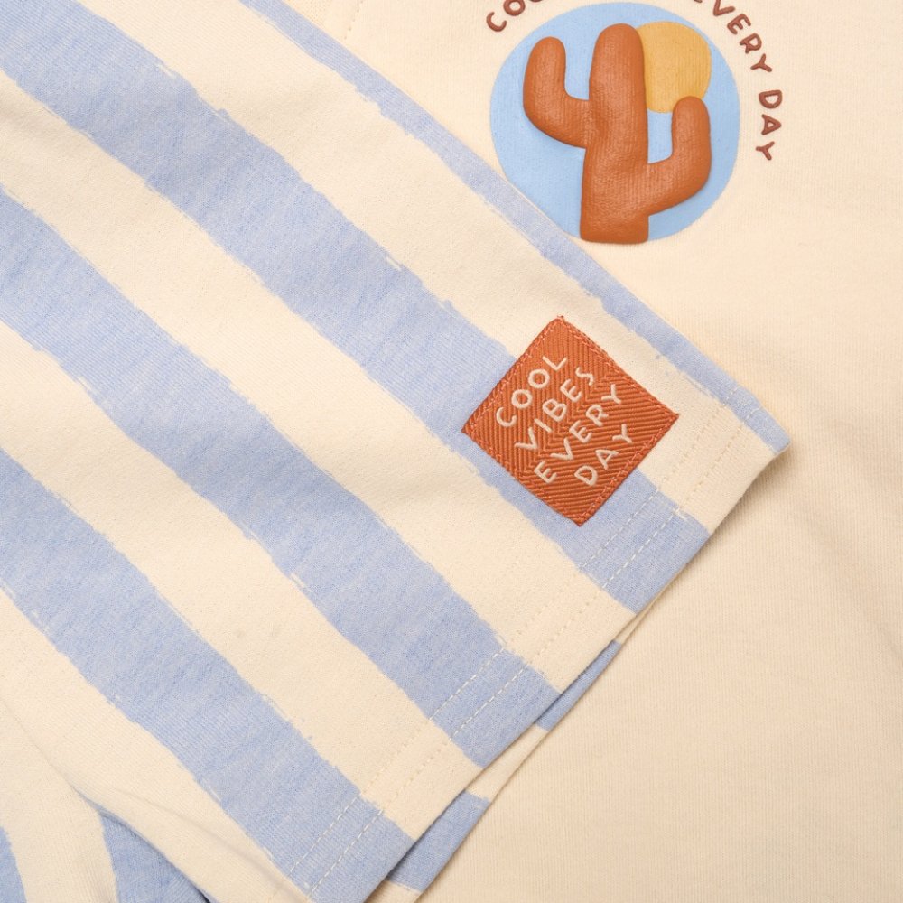 Boys Summer Polo Top, Shorts & Bucket Hat Outfit 2-4 Years