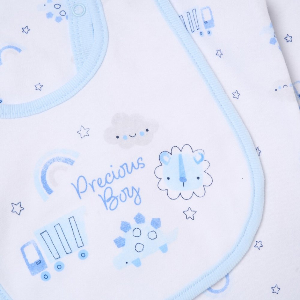 Baby Boys 5 Piece Gift Set With Gift Bag 0-6 Months