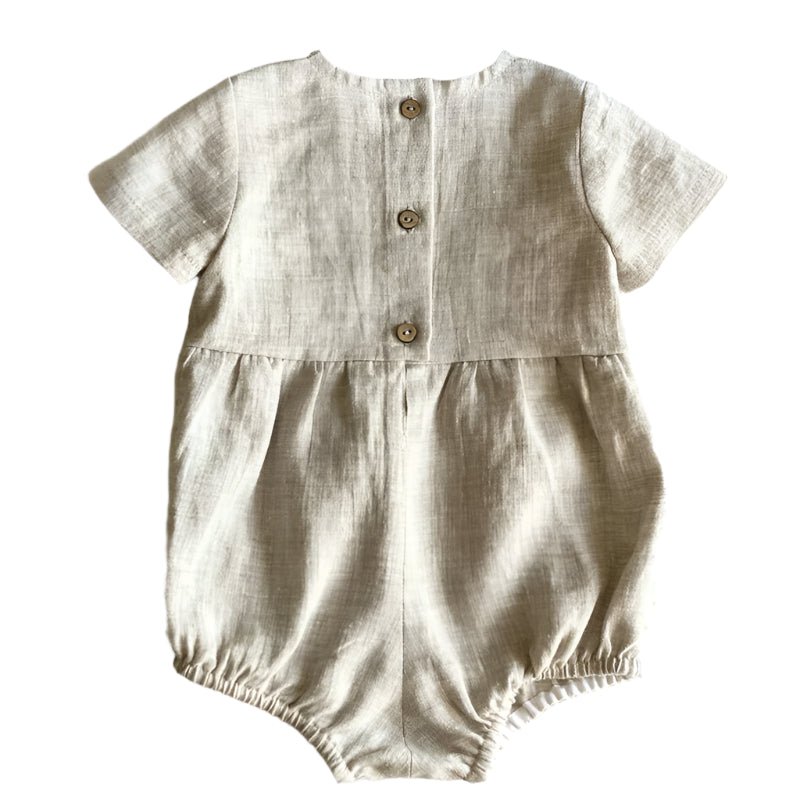 Baby Girl's Linen Jumpsuit - 0-12 Months