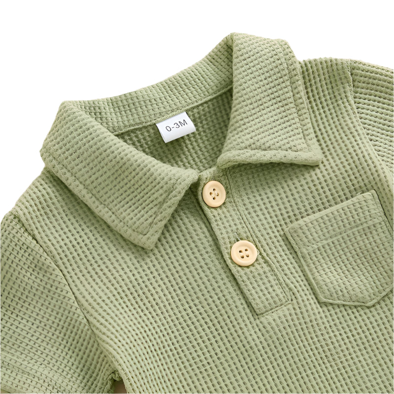 Baby Boys Polo Bodysuit 0-12 Months - Bubbachubs