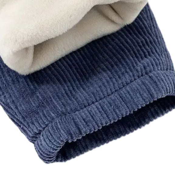 Boys Fleece Lined Corduroy Dungarees