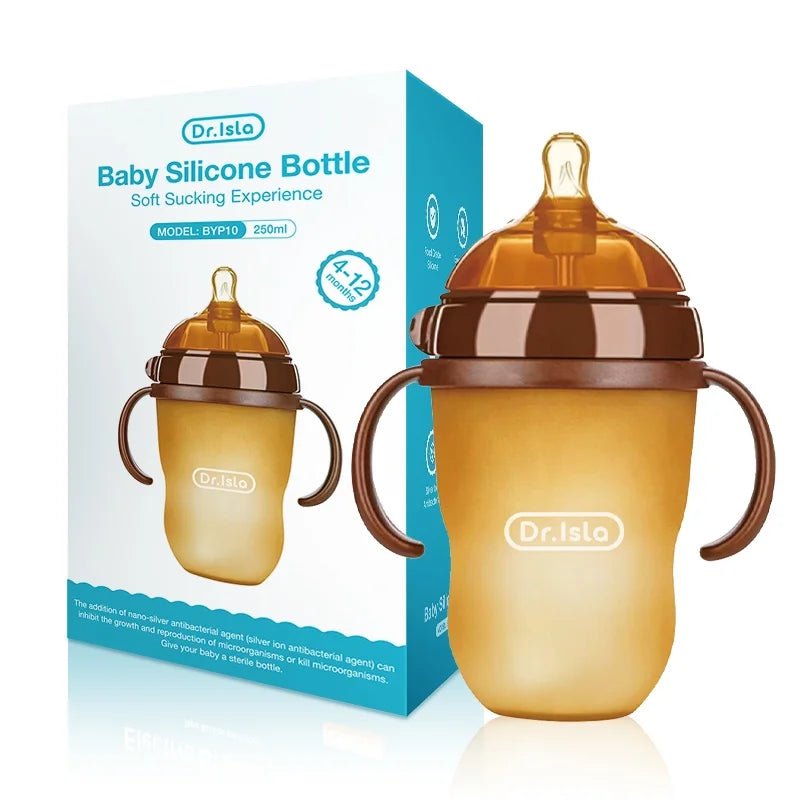 150ml/250ml Baby Silicone Bottle With Handle BPA Free