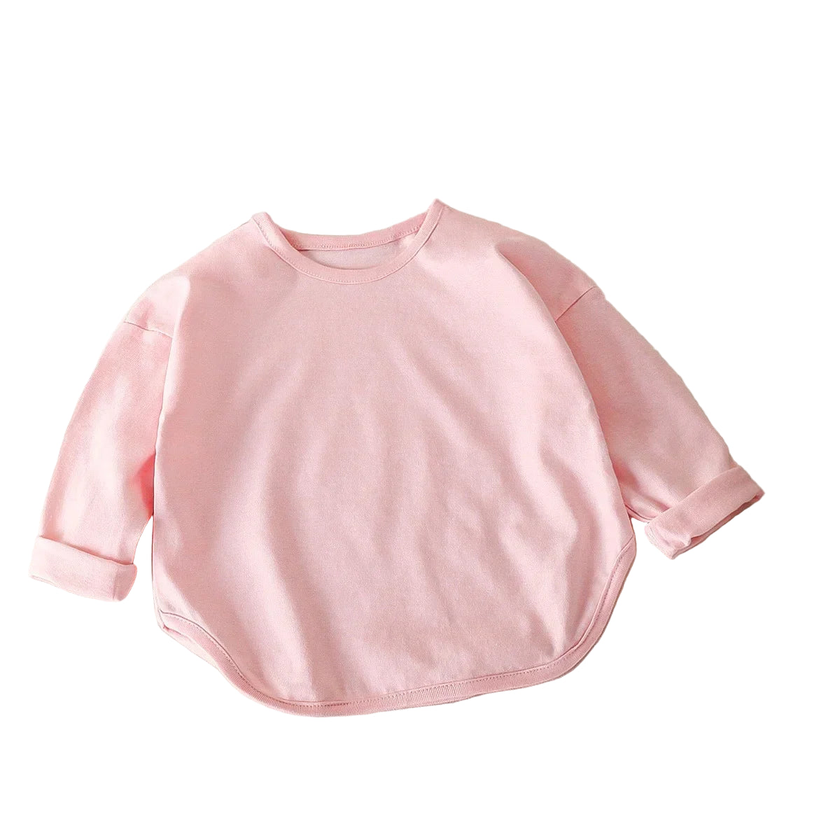 Girls Basic Long Sleeve Cotton Top 12 Months - 6 Years