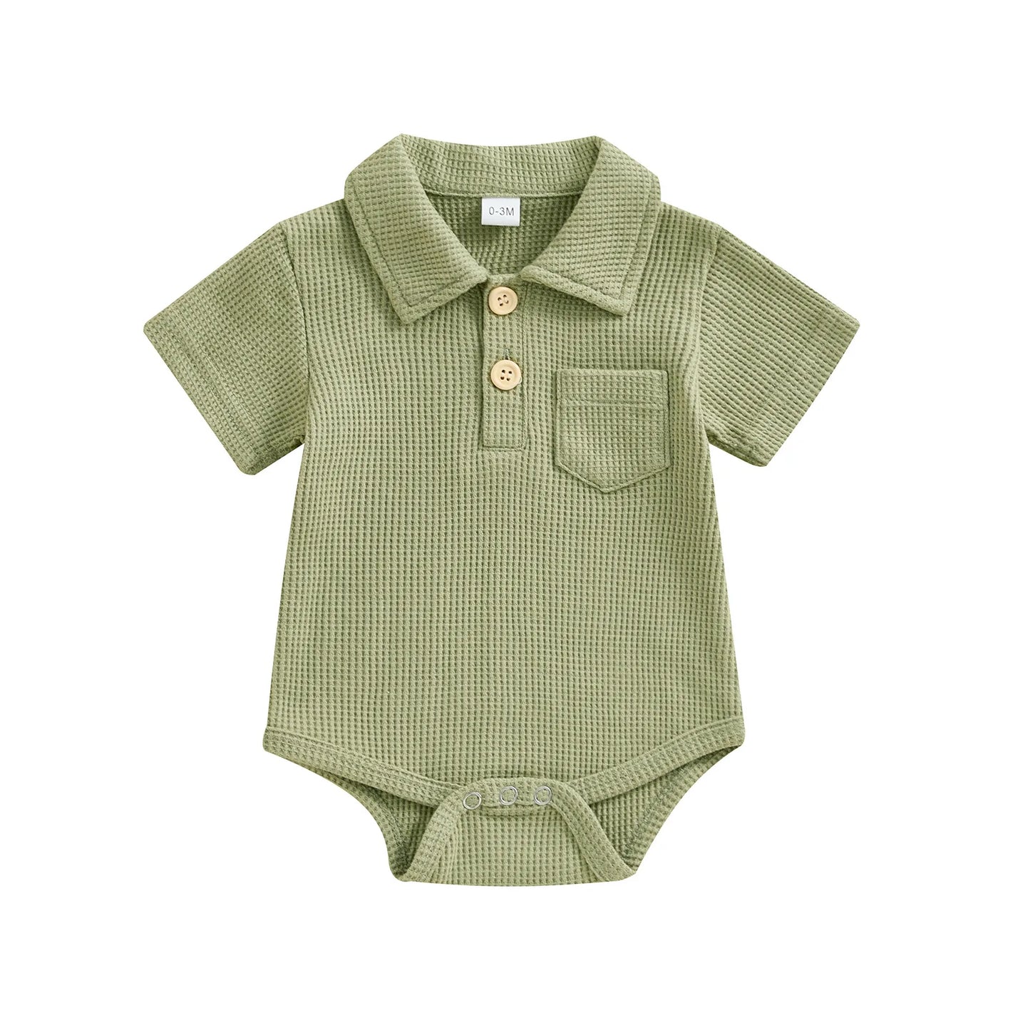 Baby Boys Polo Bodysuit 0-12 Months - Bubbachubs