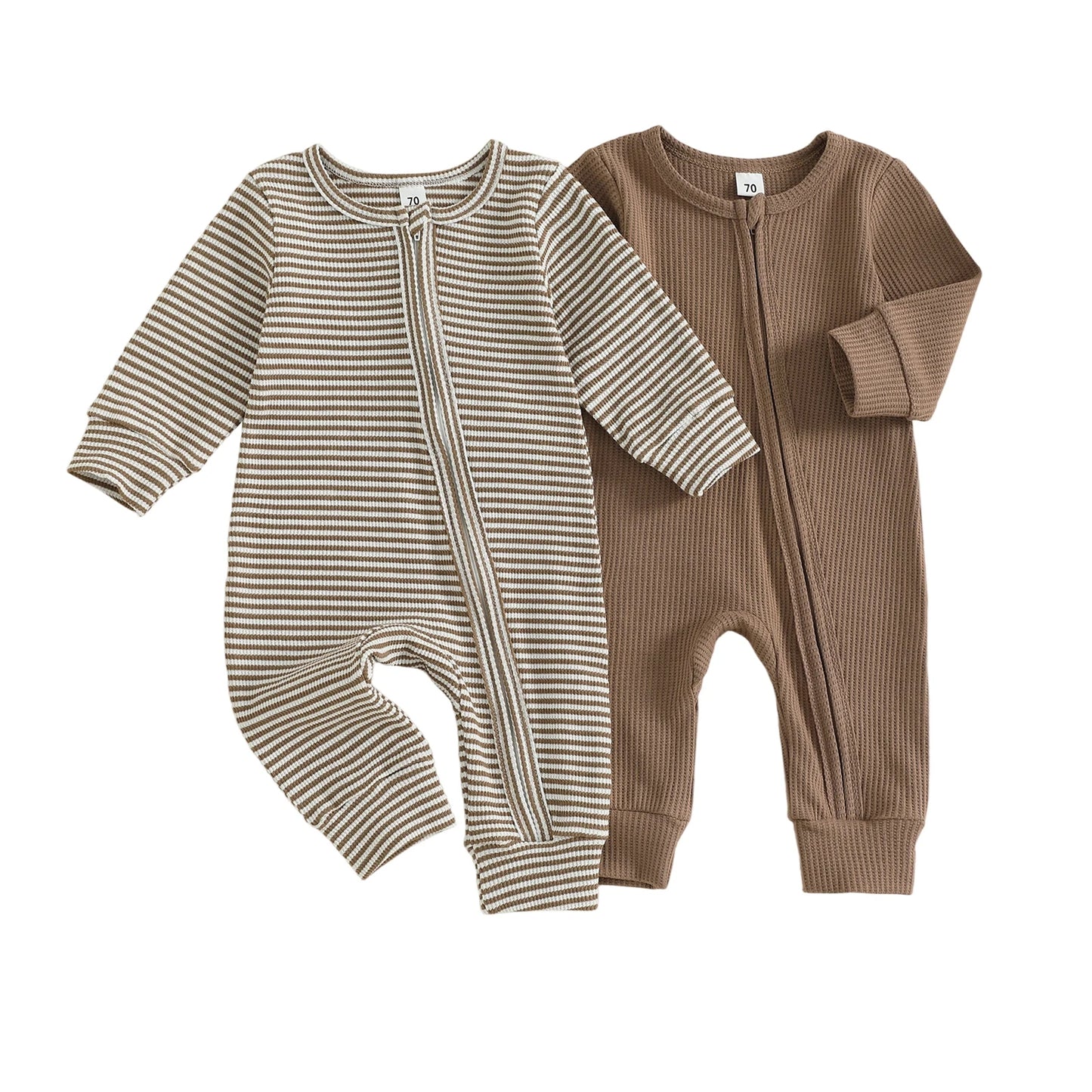 Baby Boy Zip Up Jumpsuits (2 Pack)