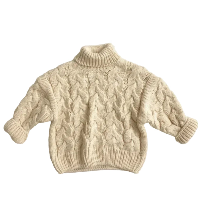 Girls Turtleneck Knitted Sweater 9 Months - 6 Years