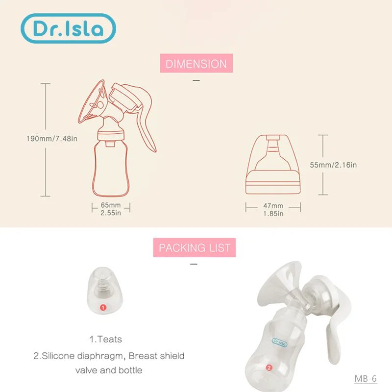 Dr.isla Manual Breast Pump BPA Free