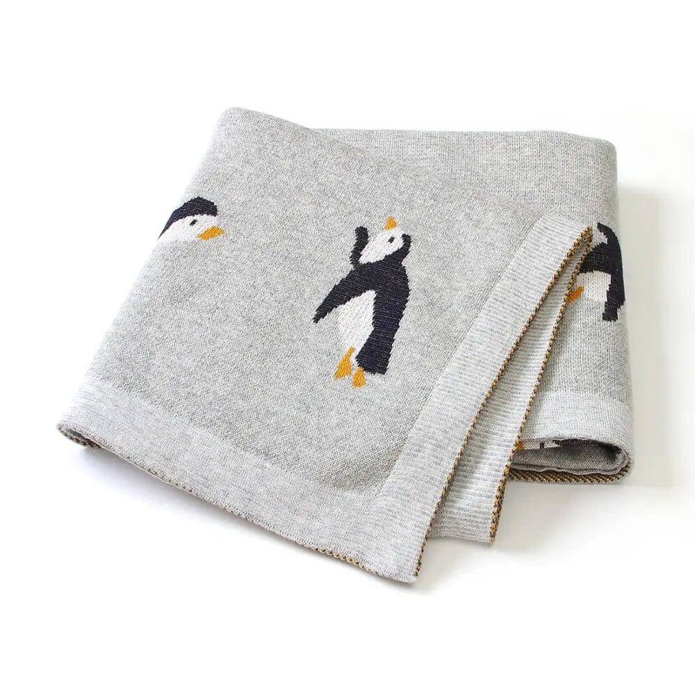 Penguin Blanket - Cotton Knit - 100x80cm