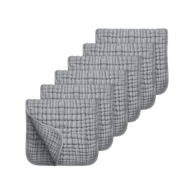 Baby Soft and Absorbent Muslin Burp Cloths 100% Cotton (20"x10") 6 Pack - Bubbachubs