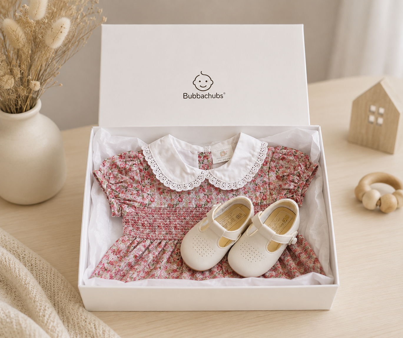 Bubbachubs Girls Party Dress Gift Set with Soft Soled Shoes for Special Occasions