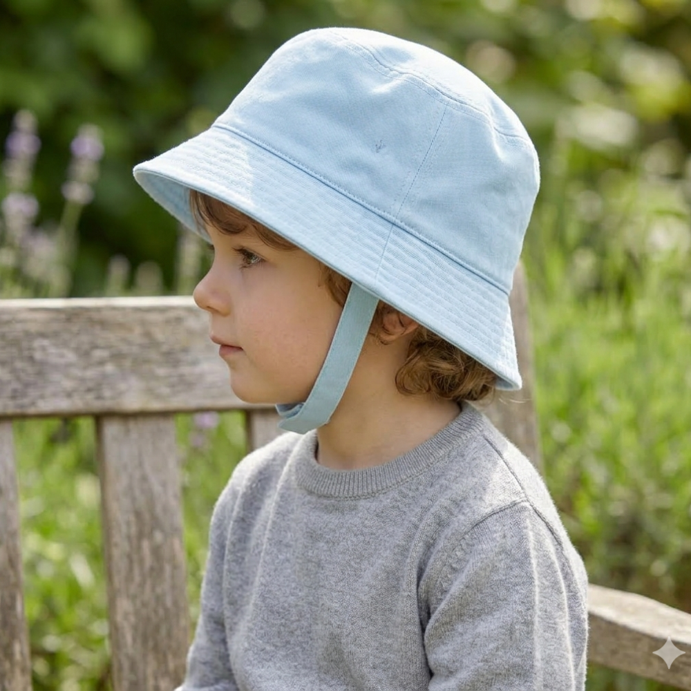 Infants Bucket Hat With Chin Strap 0-4 Years