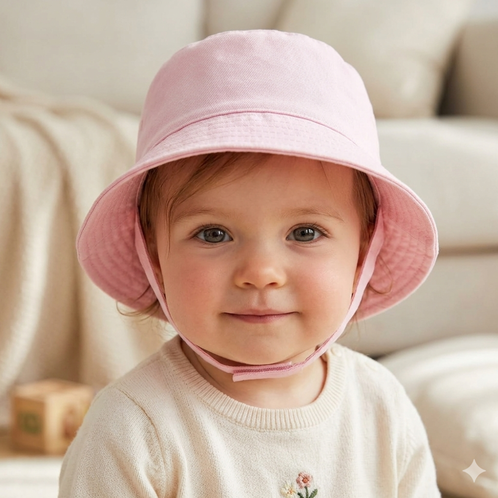 Infants Bucket Hat With Chin Strap 0-4 Years