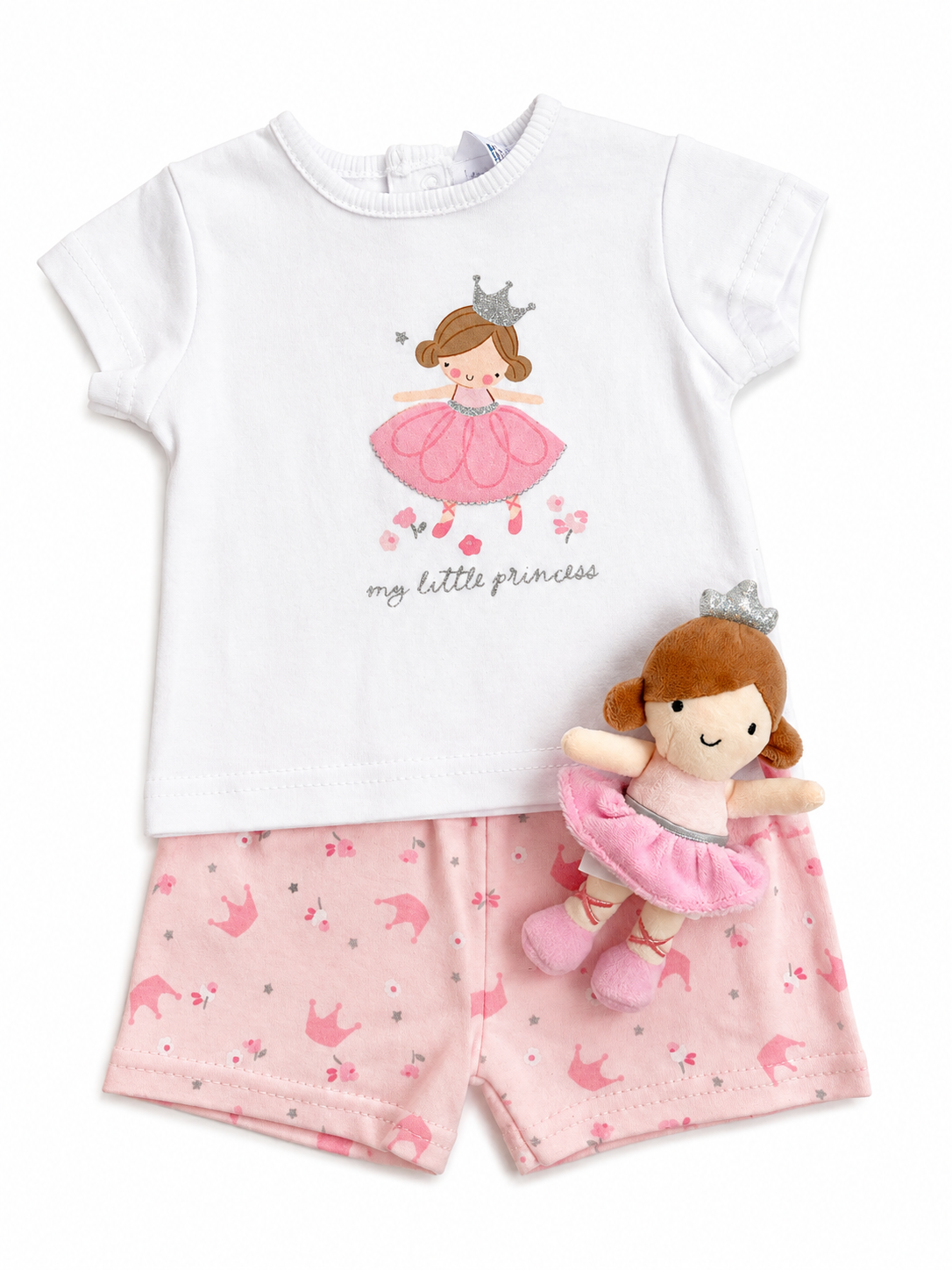 Bubbachubs Baby Girls Summer Outfit Gift Set With Plush Doll