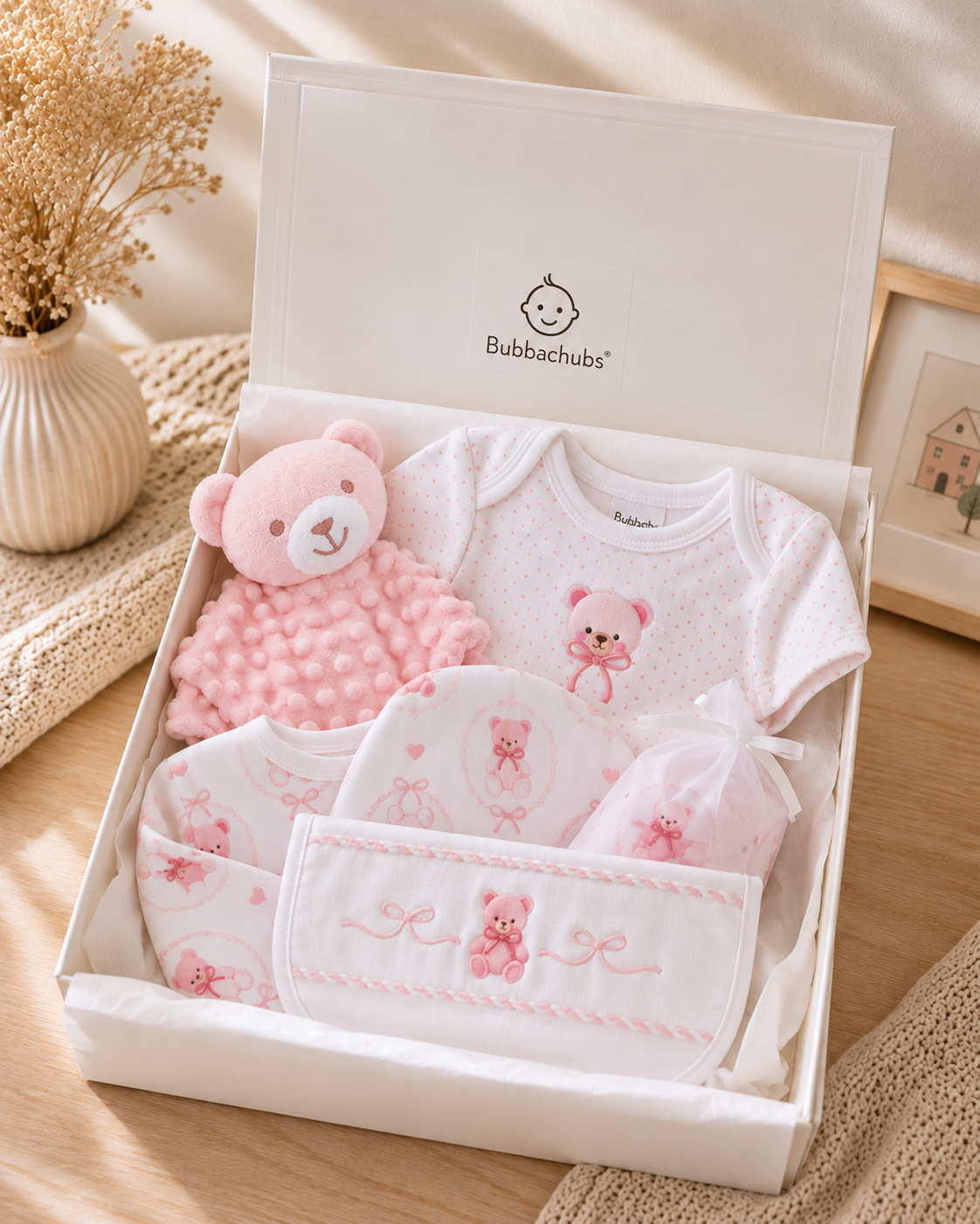 Bubbachubs Baby Girl New Arrival Gift Set 0-6 Months