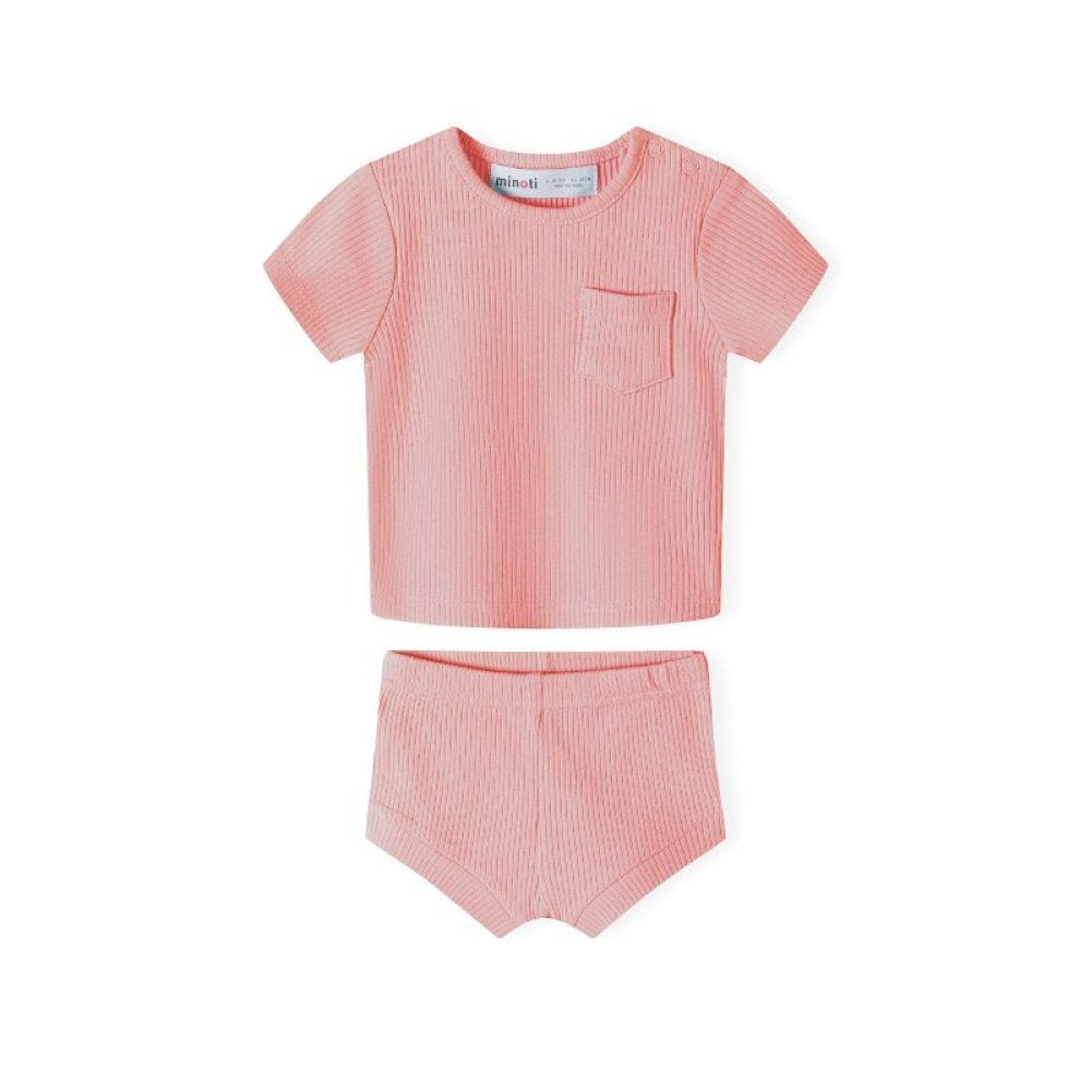 Baby 2 Piece Ribbed Top & Sorts Set 0-6 Months