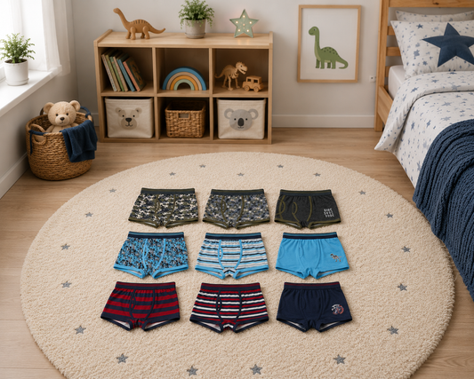 Infant Boys 3 Pack Of Trunk Fit Boxer Shorts 2-6 Years