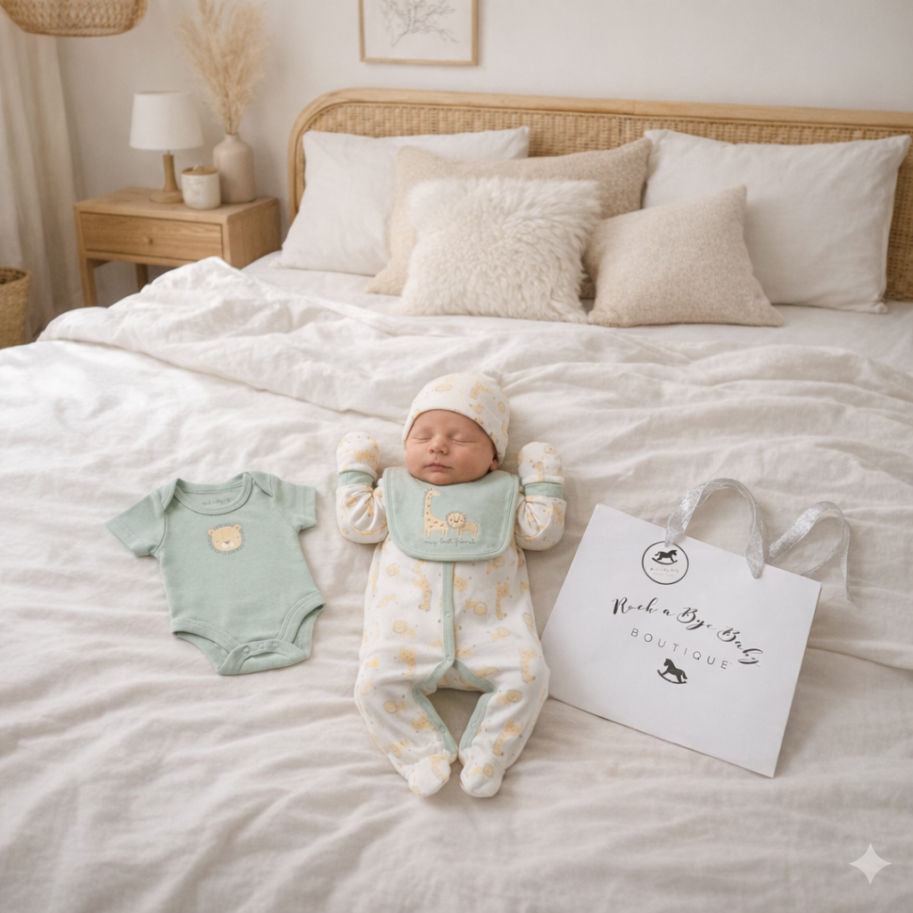 Baby Unisex Safari 5 Piece Newborn Gift Set