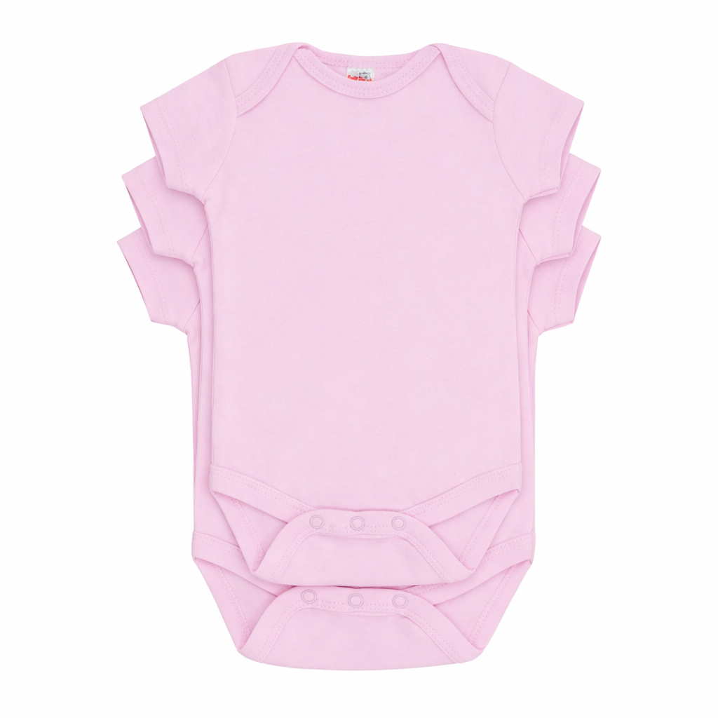 Baby 3 Pack Of Cotton Bodysuits 0-9 Months