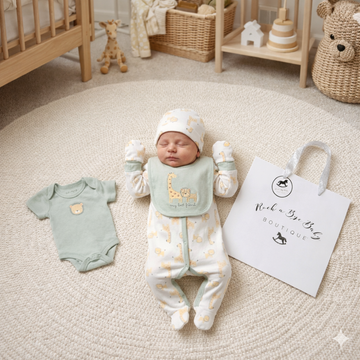 Baby Unisex Safari 5 Piece Outfit Plus Gift Bag 0-6 Months