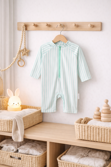 Baby Zip Up Swimsuit + Sunglasses 12-24 Months