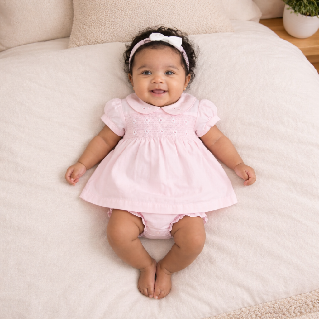 Baby Girls Dress, Pants & Headband Set 0-24 Months