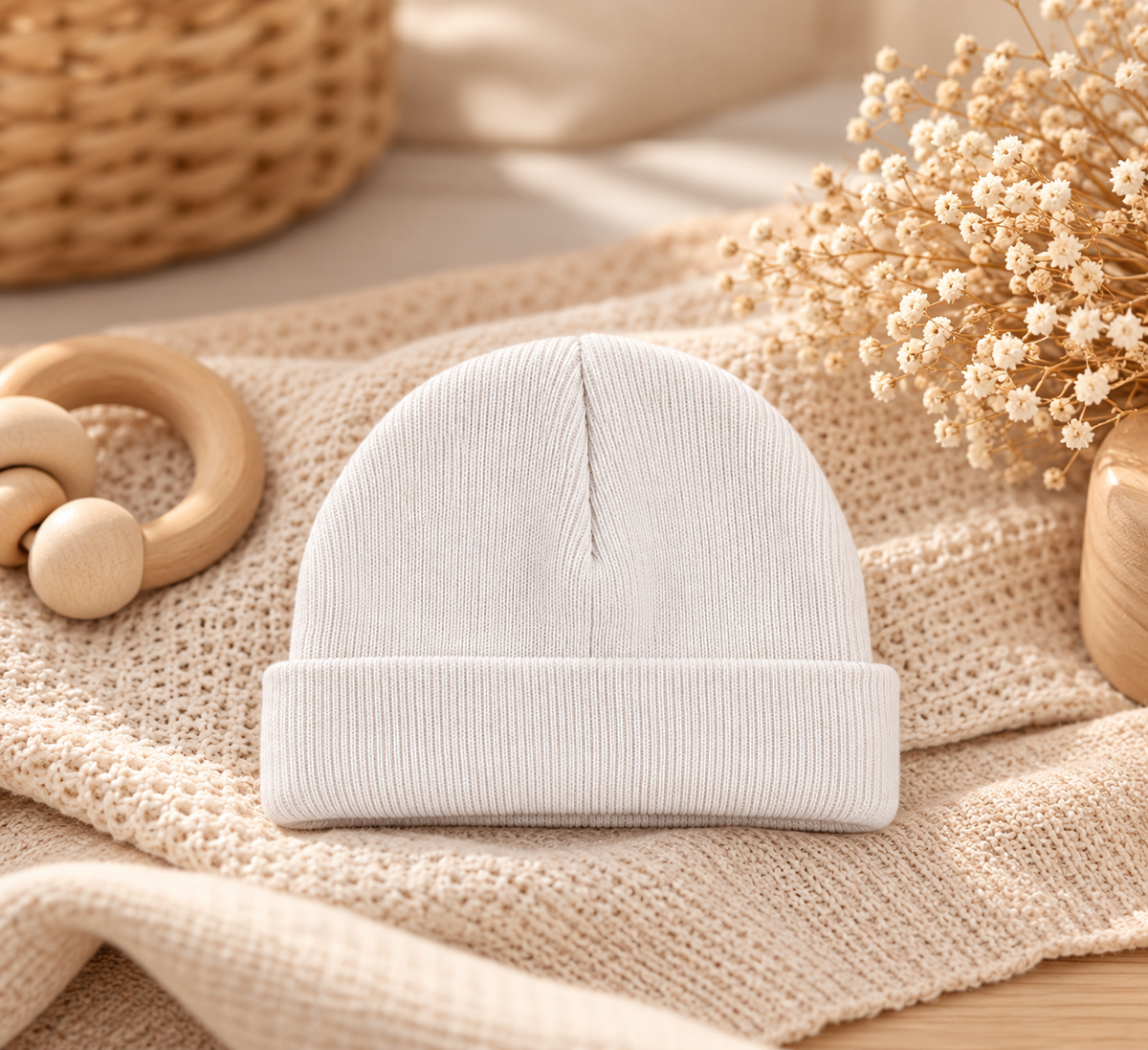 Babies Warm Cotton Beanie Hat 0-12 Months