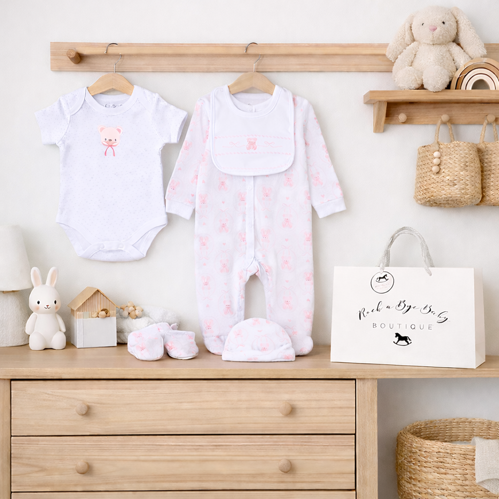 Baby Girls Teddy Gift Set 0-6 Months