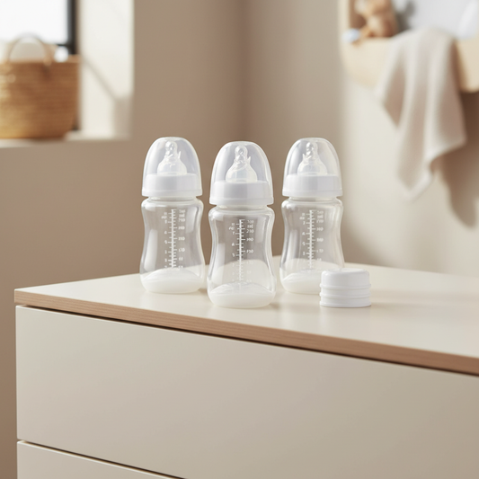 Baby Feeding Bottles With Silicone Nipple (3PCS Pack)