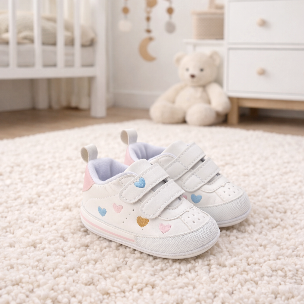 Baby Girls Soft Sole Pre Walker Shoes – First Steps Lightweight Shoes