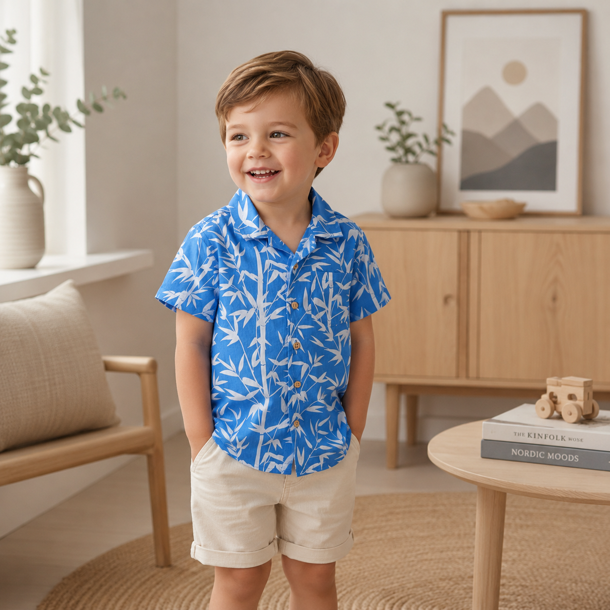 Boys Poplin Summer Shirt 4-8 Years