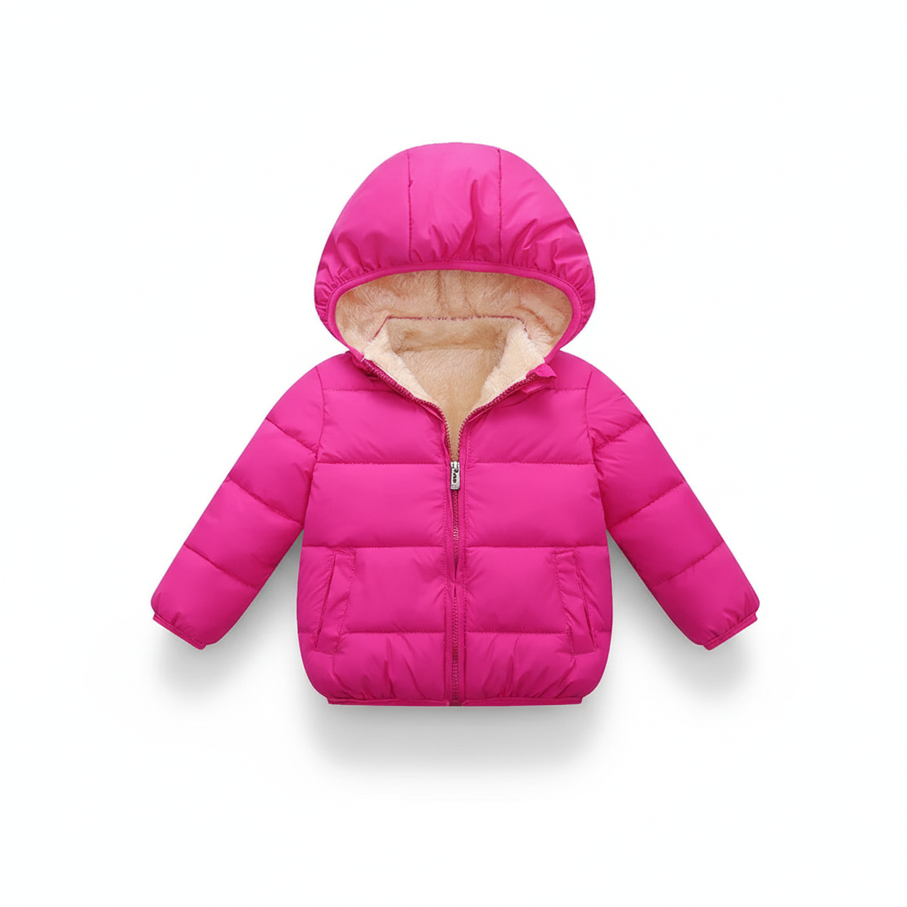 Girls Fleece Lined Puffer Jacket