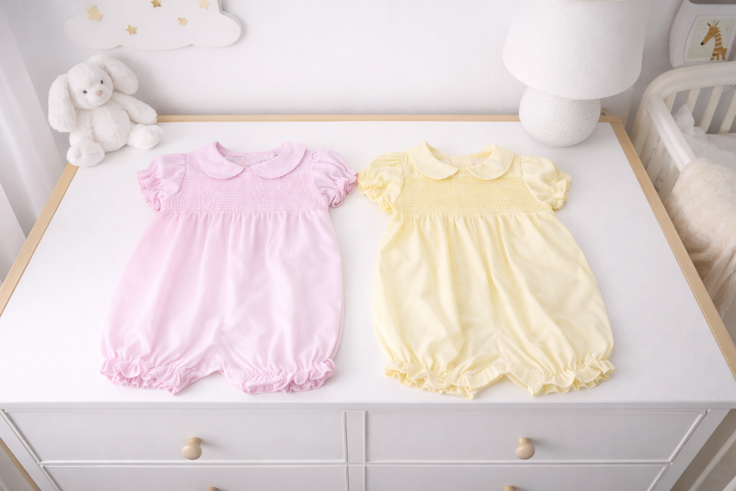 Baby Girls Smocked Romper 0-9 Months