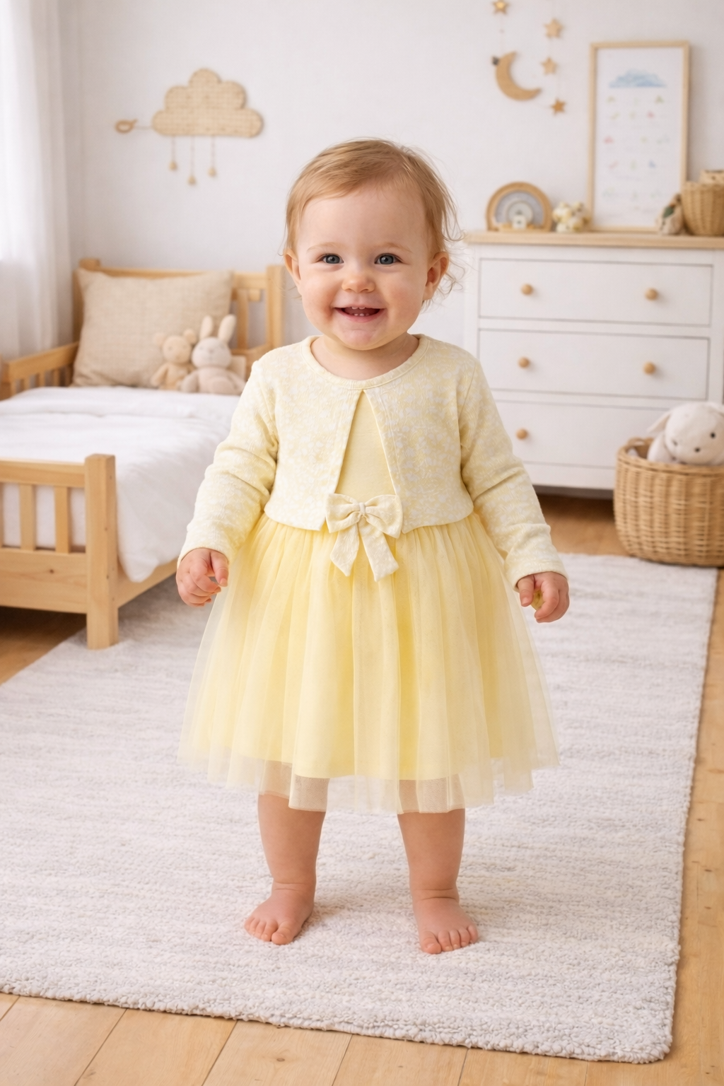 Baby Girl Mesh Party Dress with Bolero 6 Months–3 Years