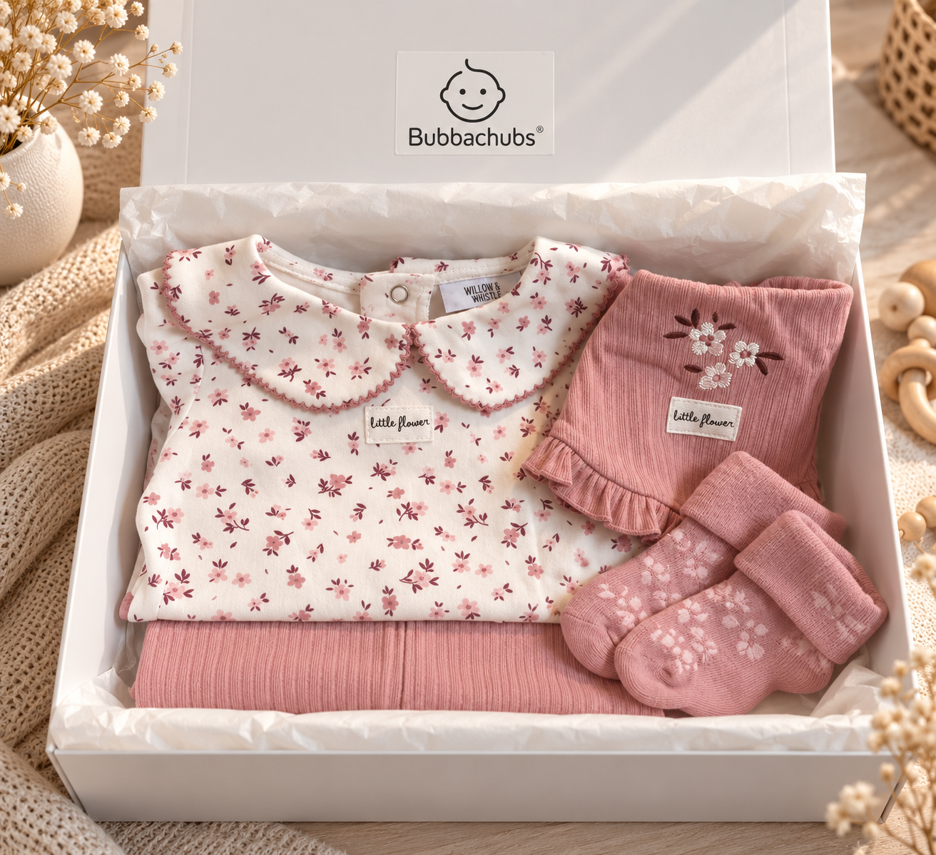 Bubbachubs Baby Girls Gift Set 9 Months