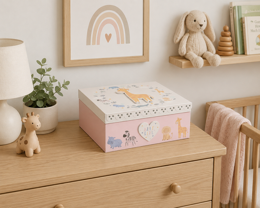 Baby Boy & Girl Keepsake Boxes H84 x W188 x D194mm