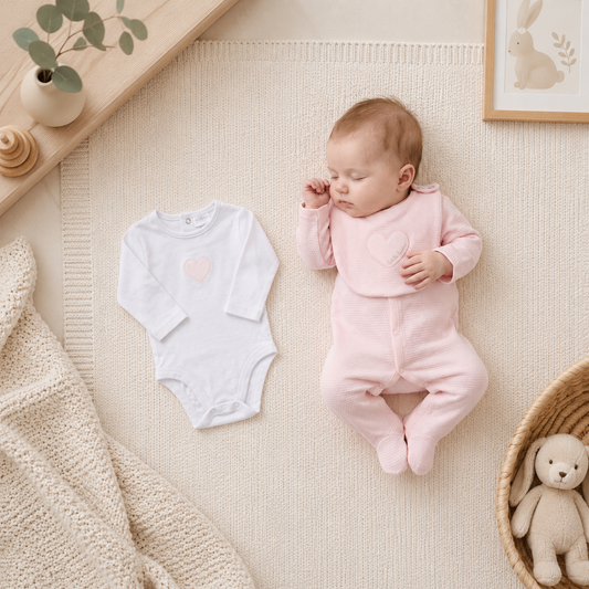 Baby Girls Quilt Jacquard All In One, Bib & Bodysuit NB-6 Months
