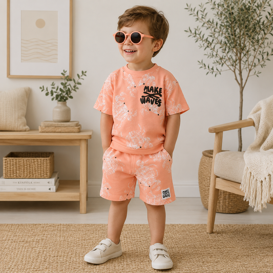 Boys T-Shirt & Shorts With Sunglasses Outfit 2-4 Years