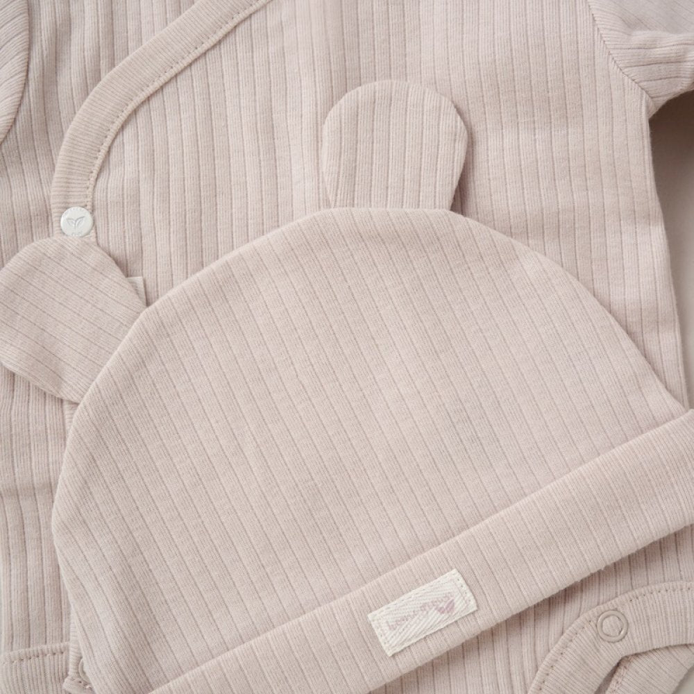 Baby Organic 3 Piece Ribbed Outfit 0-6 Months