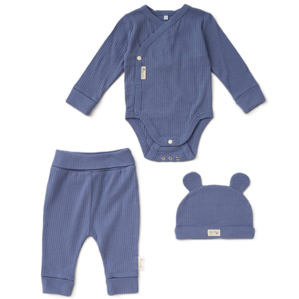 Baby Organic 3 Piece Ribbed Outfit 0-6 Months