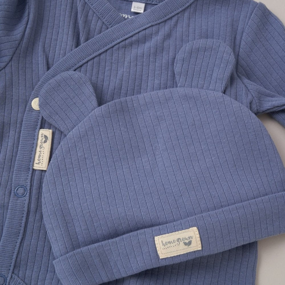 Baby Organic 3 Piece Ribbed Outfit 0-6 Months