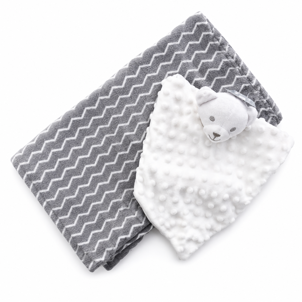 Bubbachubs Baby Fleece Blanket & Bear Comforter Gift Set