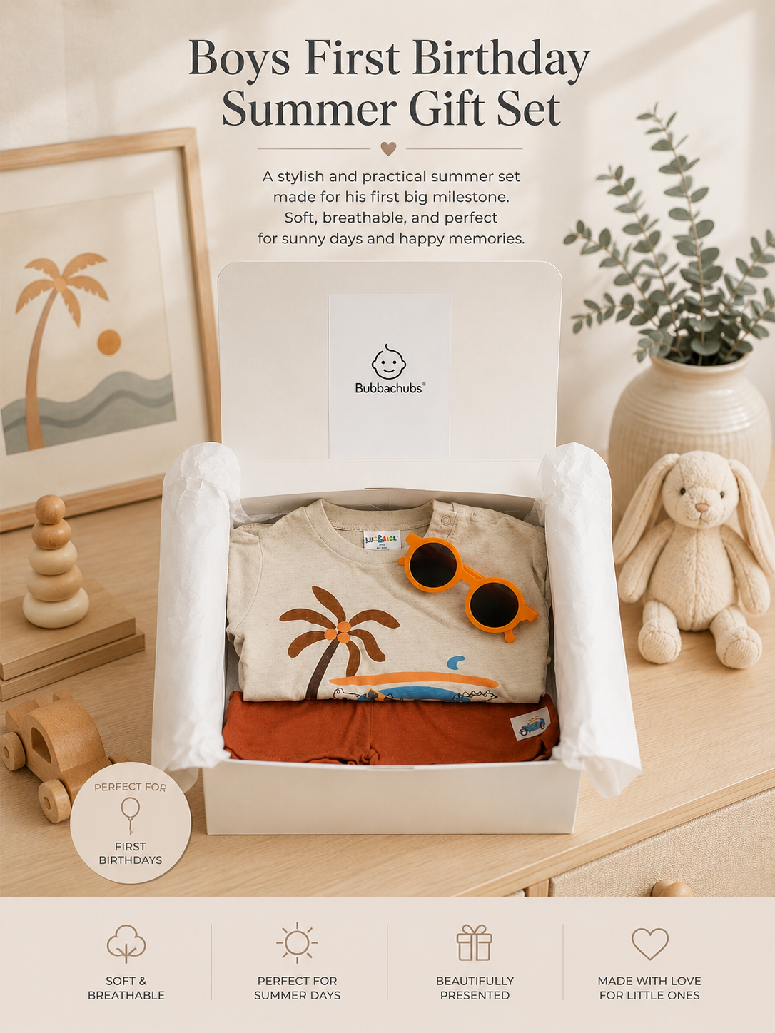 Boys 1st Birthday Summer Gift Set