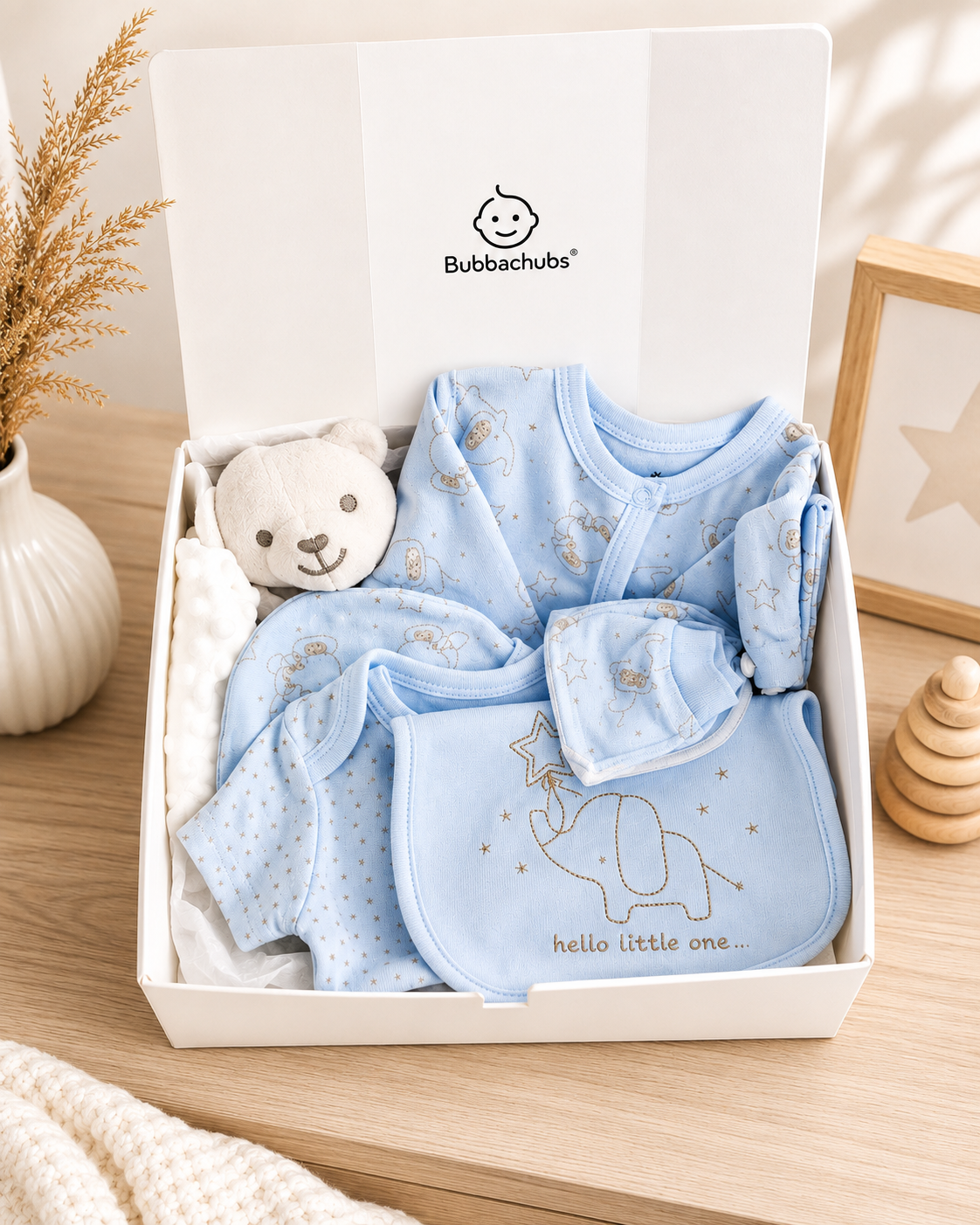 Bubbachubs Baby Boy New Arrival Gift Set