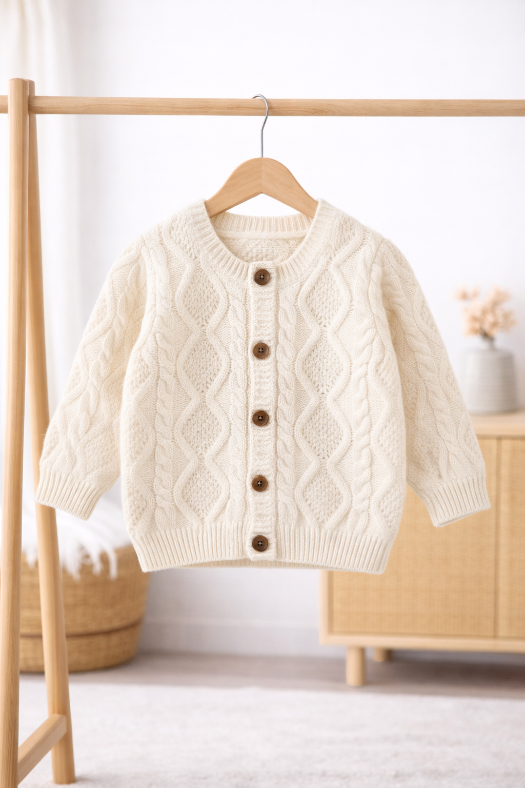 Child's Cable Knit Cardigan 3 Months - 3 Years