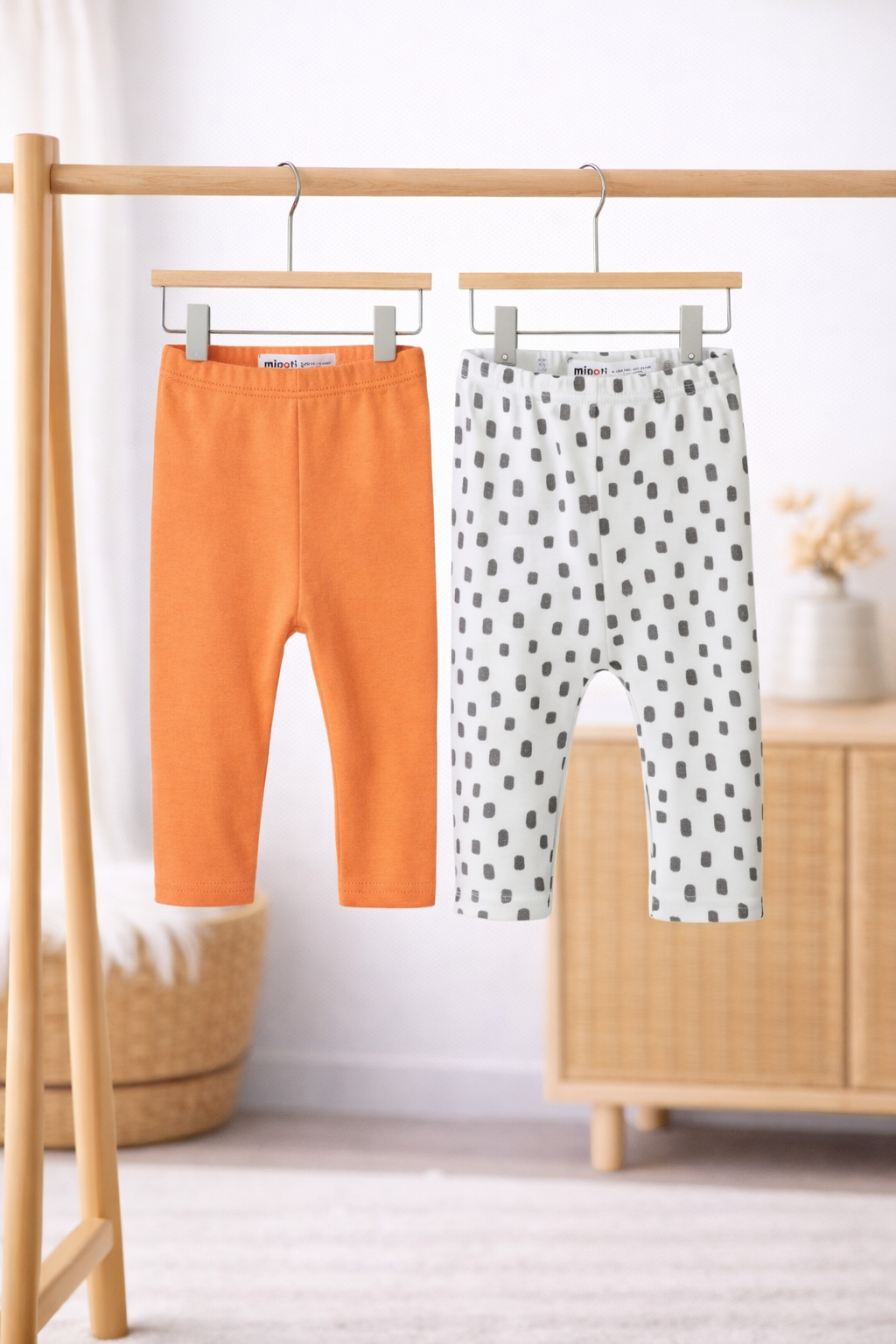Baby Cotton 2 Pack Of Leggings 6-18 Months