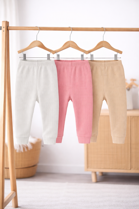 Baby Girl Ribbed Bottoms (3 Pack)